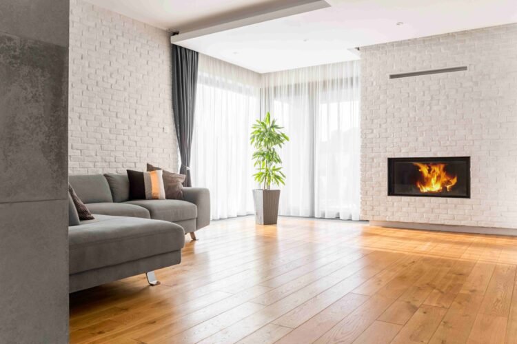 Elegant Living Room with Wood Flooring